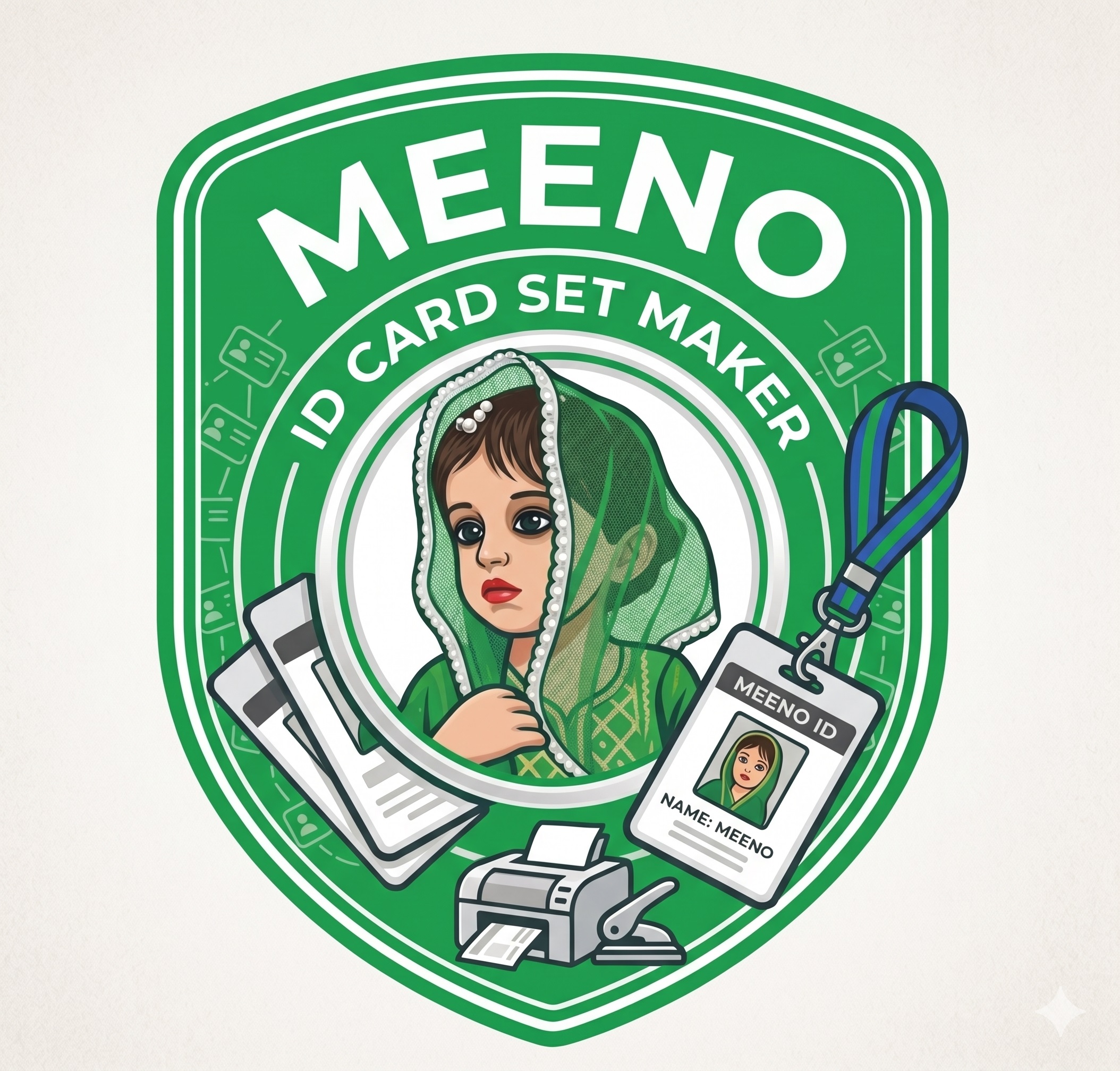 Meeno ID Card Maker Logo
